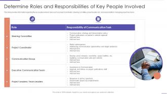 Determine Roles And Responsibilities Of Key People Involved Project Planning Playbook