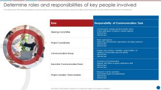Determine Roles And Responsibilities Of Key People Involved Stakeholder Communication Plan
