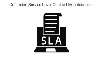 Determine Service Level Contract Monotone Icon In Powerpoint Pptx Png And Editable Eps Format