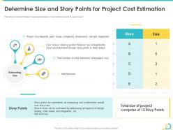 Determine size and story points for agile in bid projects development it