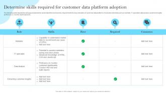 Determine Skills Required For Customer Data Platform Adoption MKT SS