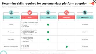 Determine Skills Required For Customer Data Platform CDP Implementation To Enhance MKT SS V
