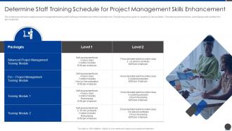 Determine Staff Training Schedule Enhancement Project Scope Administration Playbook