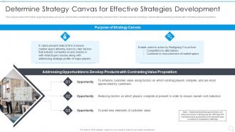 Determine Strategy Canvas For Effective Strategy Execution Playbook