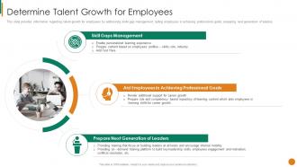 Determine Talent Growth For Employees Staff Mentoring Playbook