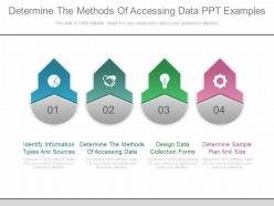 Determine the methods of accessing data ppt examples