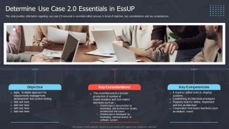 Determine Use Case 2 0 Essentials In EssUP Critical Elements Of Essential Unified Process
