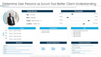 Determine user persona scrum tools utilized by agile teams it