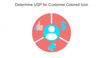 Determine USP For Customer Colored Icon In Powerpoint Pptx Png And Editable Eps Format