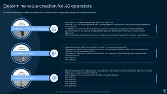 Determine Value Creation For 5g Operators Leading And Preparing For 5g World