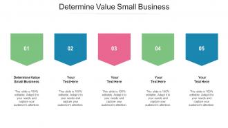 Determine Value Small Business Ppt Powerpoint Presentation Gallery Design Ideas Cpb