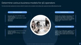 Determine Various Business Models For 5g Operators Leading And Preparing For 5g World