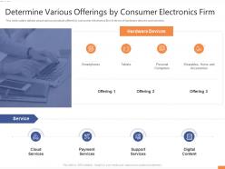 Determine Various Offerings By Consumer Electronics Firm Entertainment Electronics Investor