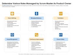 Determine various roles managed by scrum master as product owner career paths for psm it