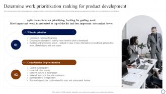 Determine Work Prioritization Ranking For Product Development Playbook For Agile Development