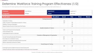 Determine Workforce Training Workforce Tutoring Playbook Ppt Guidelines