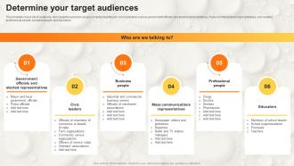 Determine Your Target Audiences Stakeholder Communication Strategy SS V
