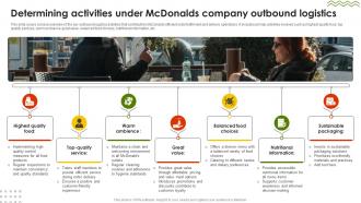 Determining Activities Under Mcdonalds Company Outbound Logistics
