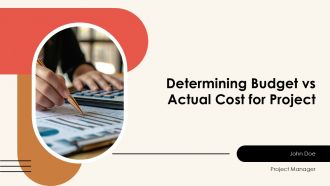 Determining Budget Vs Actual Cost For Project PPT Graphics AT