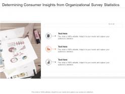 Determining consumer insights from organizational survey statistics infographic template