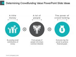 Determining crowdfunding value powerpoint slide ideas