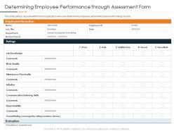 Determining employee performance through assessment form devops in hybrid model it