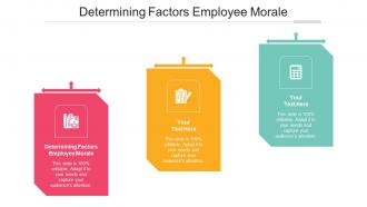 Determining Factors Employee Morale Ppt Powerpoint Presentation Outline Layout Ideas Cpb