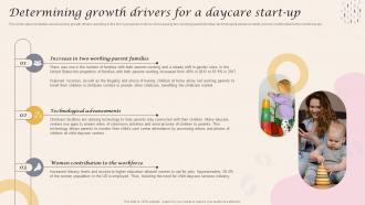 Determining Growth Drivers For A Daycare Start Up Infant Care Center BP SS