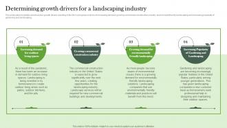 Determining Growth Drivers For A Landscaping Industry Landscaping Business Plan BP SS