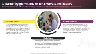 Determining Growth Drivers For A Record Label Industry Music Label Business Plan BP SS