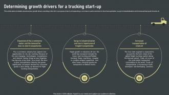 Determining Growth Drivers For A Trucking Start Up Industry Analysis Of Trucking