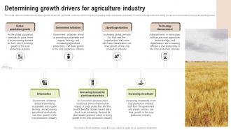 Determining Growth Drivers For Agriculture Industry Wheat Farming Business Plan BP SS