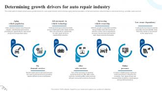 Determining Growth Drivers For Auto Car Service Center Business Plan BP SS