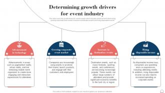 Determining Growth Drivers For Event Industry Event Planning Business Plan BP SS