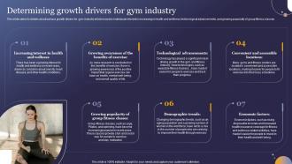 Determining Growth Drivers For Gym Industry Wellness Studio Business Plan BP SS