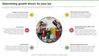 Determining Growth Drivers For Juice Bar Nekter Juice And Shakes Bar Business Plan Sample BP SS