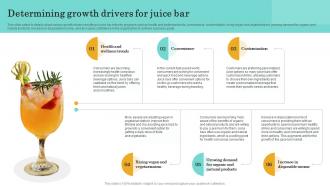 Determining Growth Drivers For Juice Bar Nutritional Beverages Business Plan BP SS
