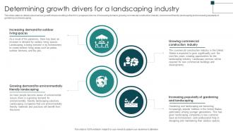 Determining Growth Drivers Landscape Architecture Business Plan BP SS