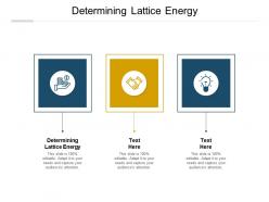 Determining lattice energy ppt powerpoint presentation outline visuals cpb