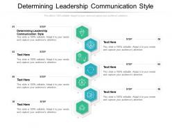 Determining leadership communication style ppt powerpoint presentation infographic template slides cpb