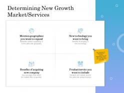 Determining new growth market services ppt powerpoint presentation slides