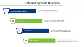 Determining Value Business Ppt Powerpoint Presentation File Slide Portrait Cpb