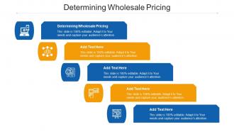 Determining Wholesale Pricing Ppt Powerpoint Presentation Icon Cpb
