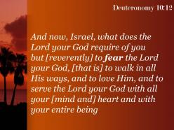 Deuteronomy 10 12 your god with all your heart powerpoint church sermon