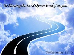 Deuteronomy 12 15 he blessing the lord your god powerpoint church sermon