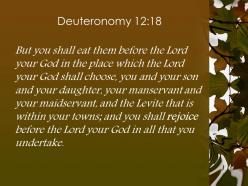 Deuteronomy 12 18 you are to rejoice before powerpoint church sermon