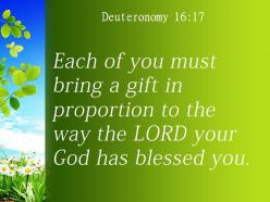 Deuteronomy 16 17 the lord your god has blessed powerpoint church sermon