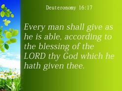 Deuteronomy 16 17 the lord your god has blessed powerpoint church sermon