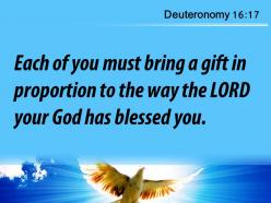 Deuteronomy 16 17 the lord your god powerpoint church sermon