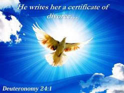 Deuteronomy 24 1 He Writes Her A Certificate Powerpoint Church Sermon